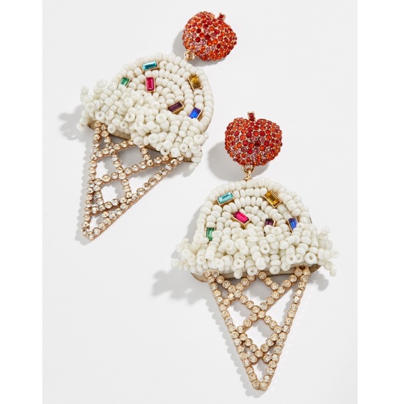 BaubleBar Vanilla Ice Cream Cone Earrings - Picture 2 of 6